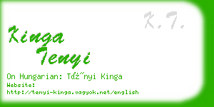 kinga tenyi business card